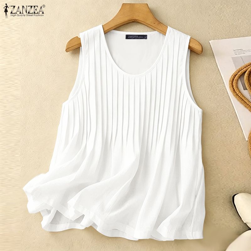 Summer Clothing Plus Size Women - ZANZEA Woman Summer Pintuck Tank Top
