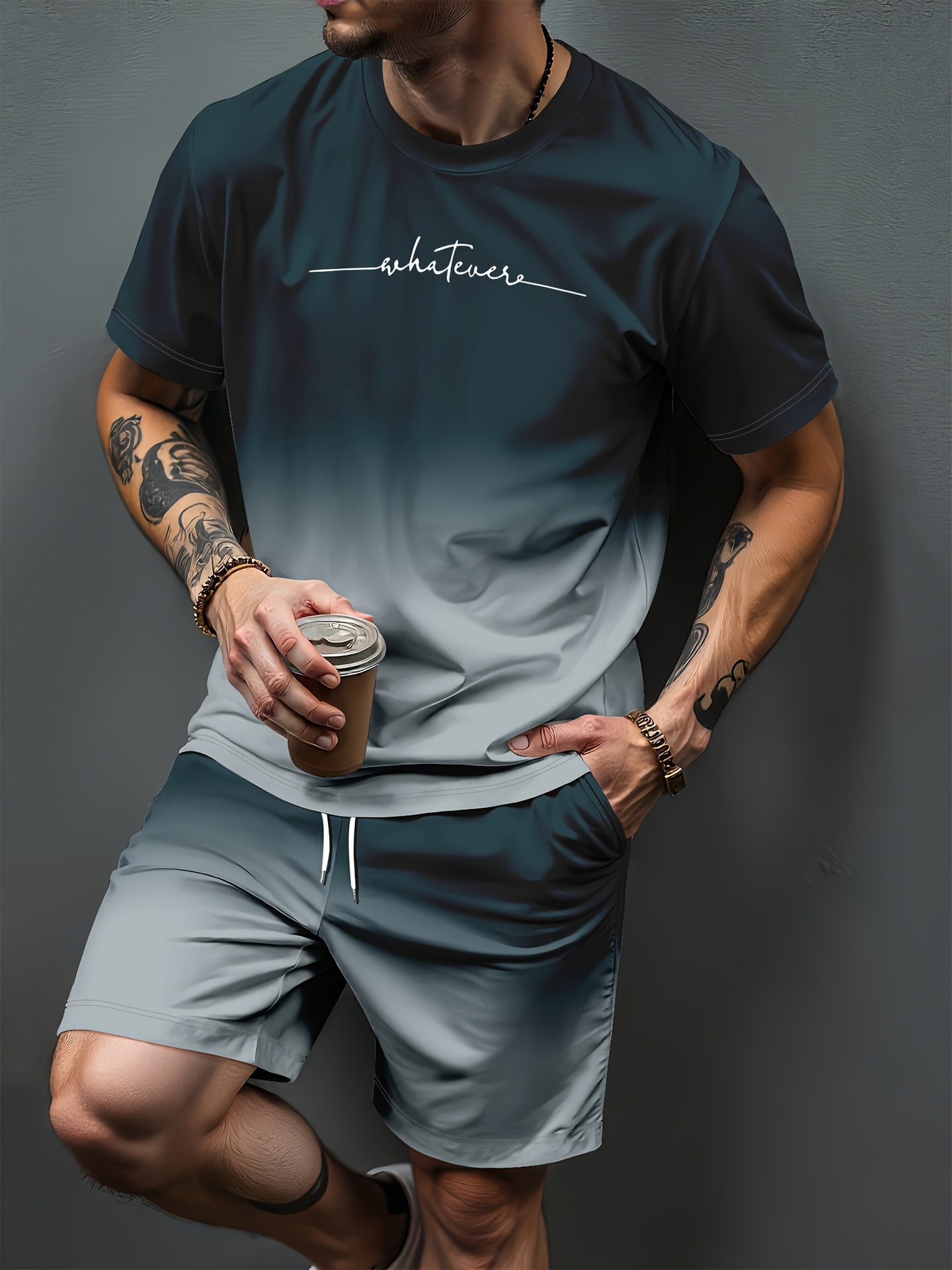 Gradient Letter Pattern 3D Pri - огляд і ціна Summer Clothing Items
