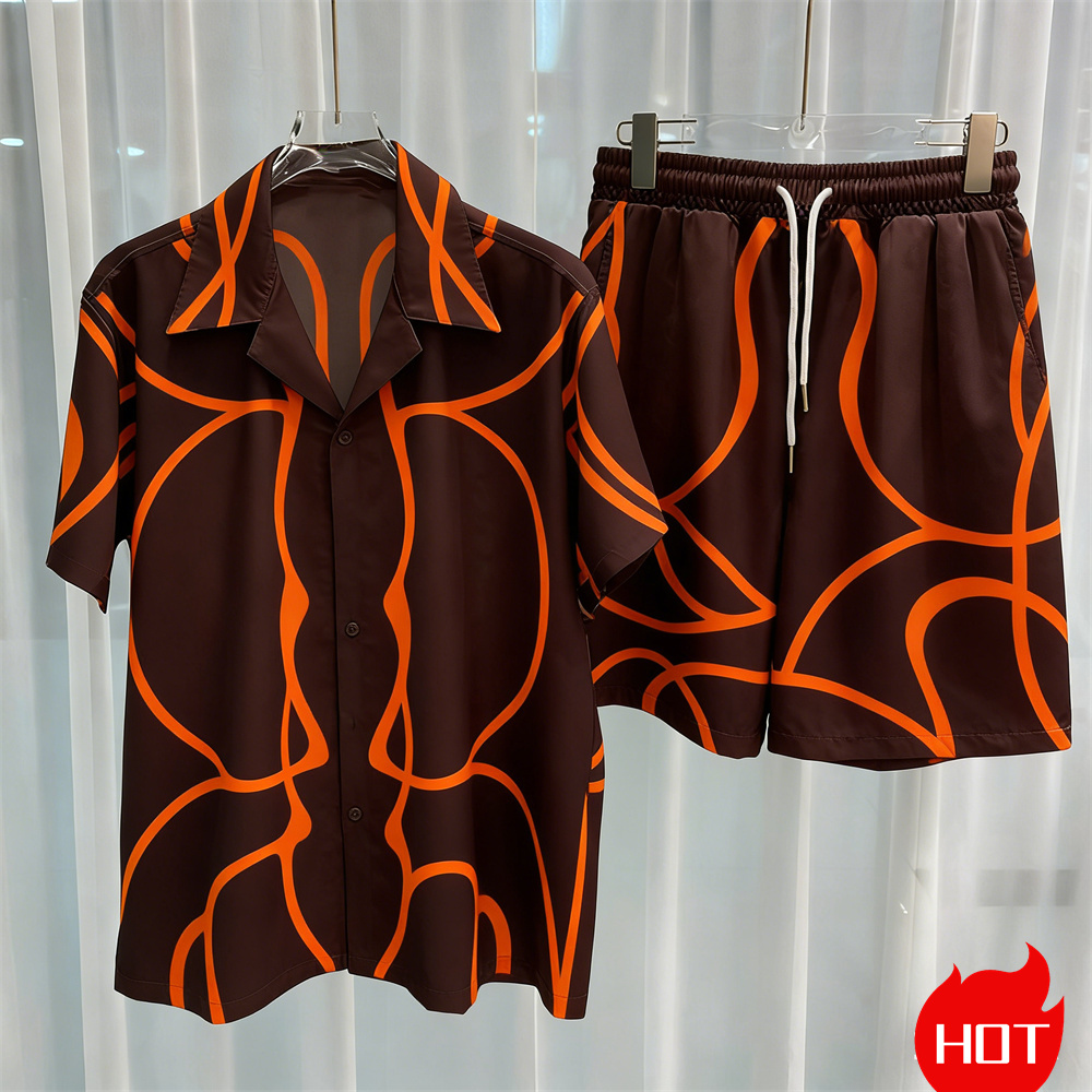 Digital printed men's set fash - огляд і ціна Summer Clothes Fashion