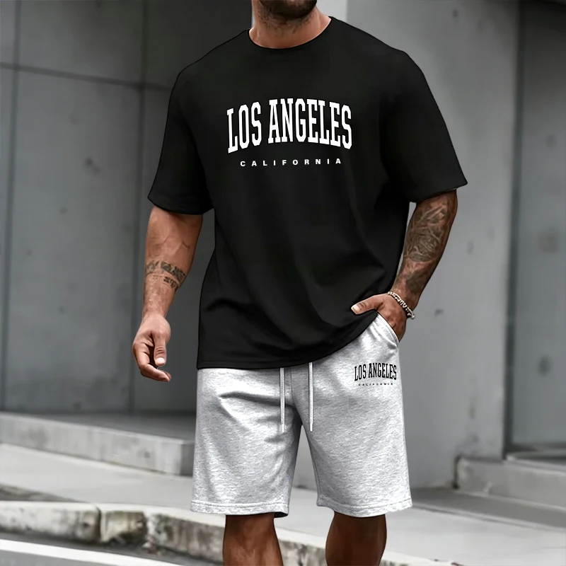 Men's Tracksuit Short Sleeve T - огляд і ціна Summer Clothes Fashion