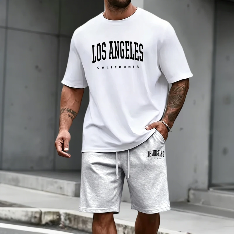 Men's Tracksuit Short Sleeve T - огляд і ціна Summer Clothes Fashion