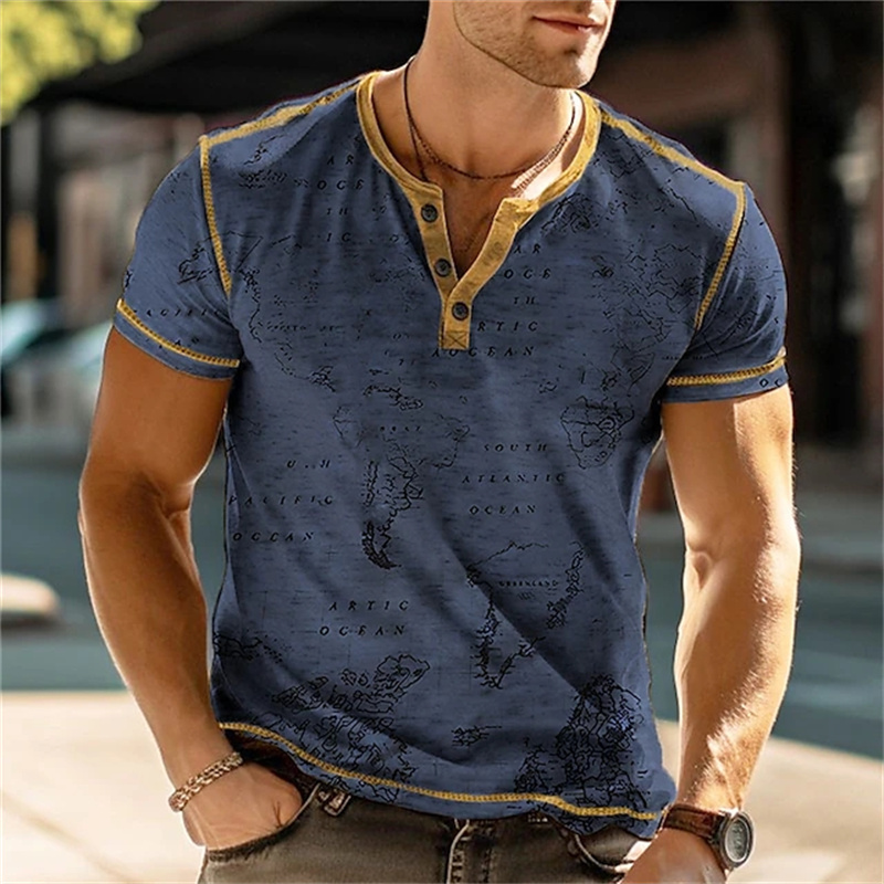 Men's Henry Shirts Funny 3D Pr - огляд і ціна Summer Clothes Fashion