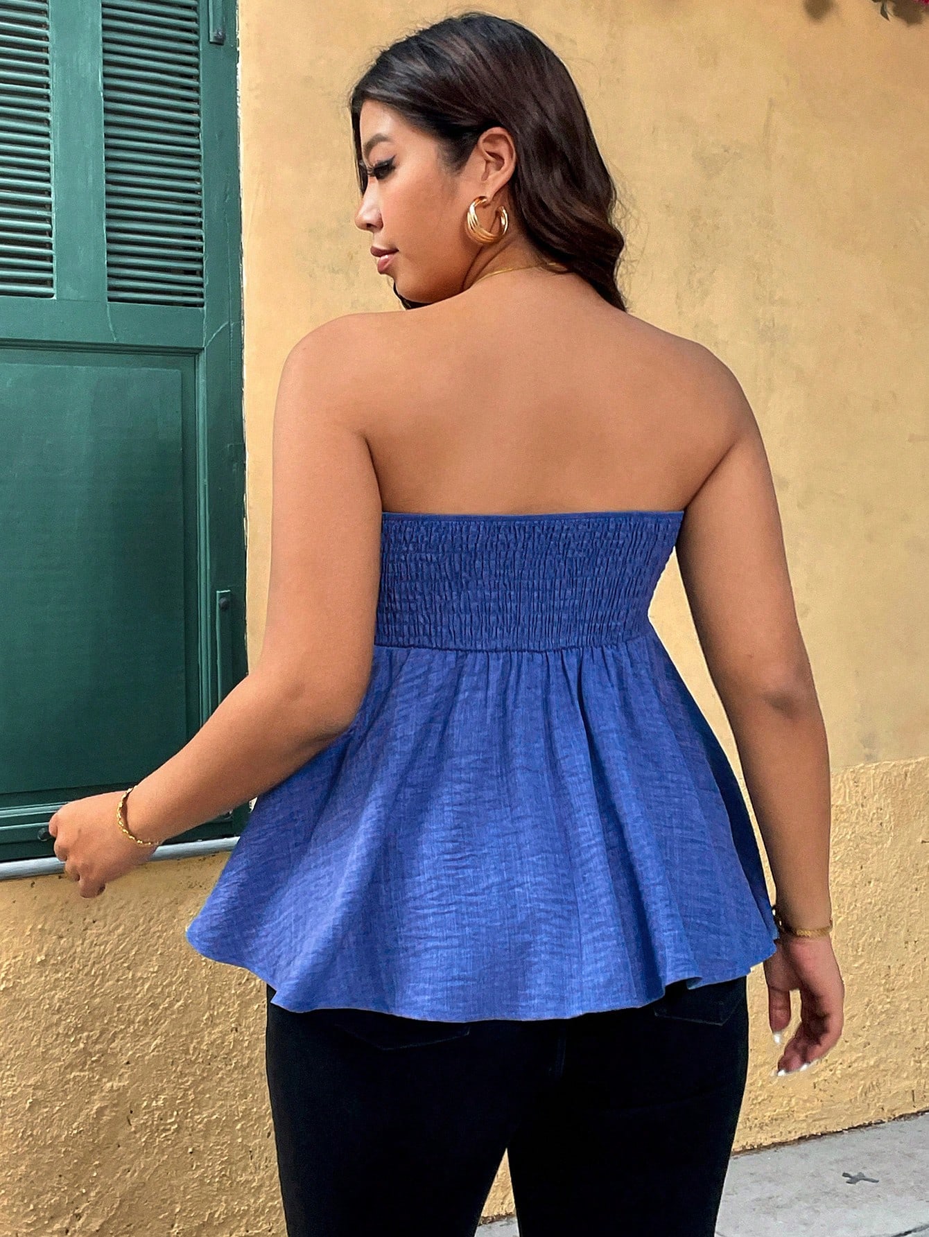Plus Size Women's Strapless Ru - огляд і ціна Summer Clothing Plus Size Women