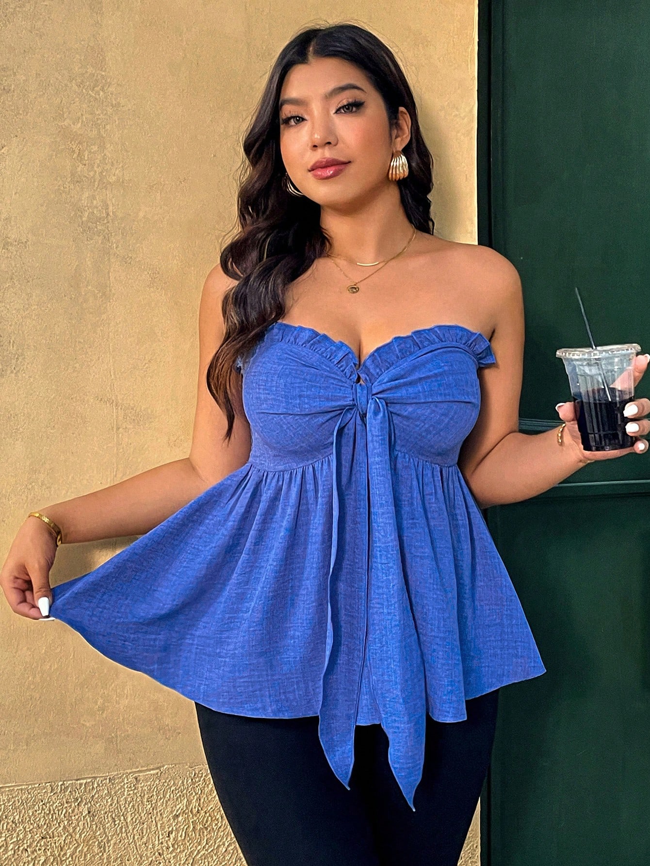 Plus Size Women's Strapless Ru - огляд і ціна Summer Clothing Plus Size Women
